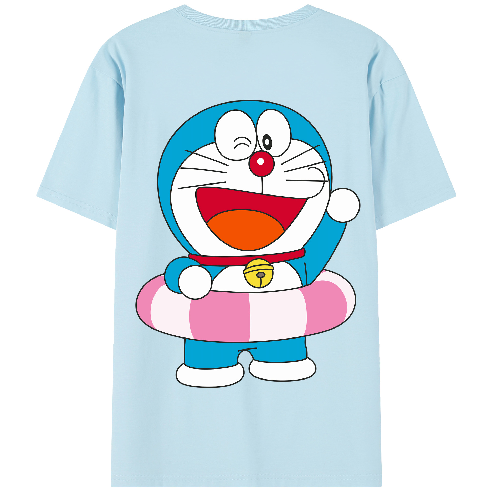 （画像用） ドラえもん Doraemon 綿100％半袖Tシャツ（背面プリント）